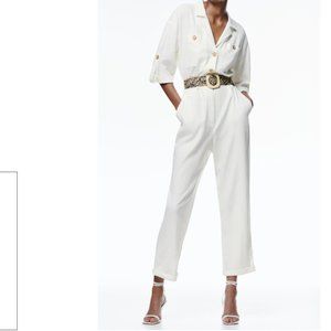 ZARA LINEN BUTTON DOWN  3/4 SLEEVE JUMPSUIT $149.90